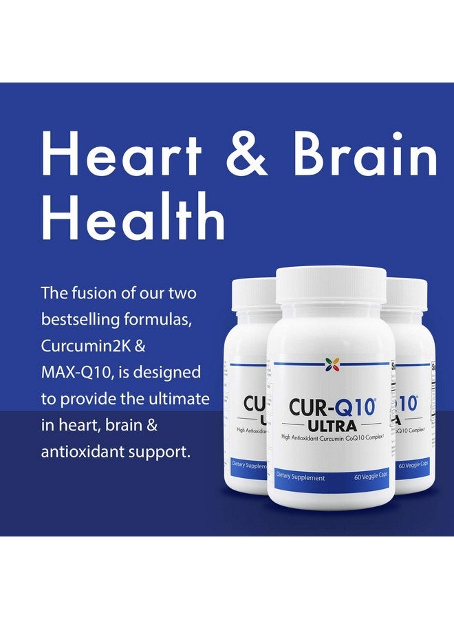 stop aging now Stop Aging Now - CUR-Q10 Ultra Complex - Curcumin2K & MAX-Q10 - Brain & Heart Health, Antioxidants, Mood Support and Joint Health Support - Turmeric & Black Pepper, CoQ10 - 60 Vcaps (3 Pack) - Image 2