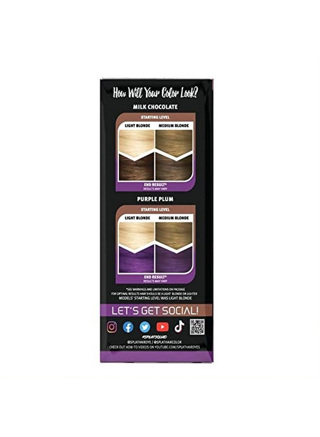 SPLAT Melts Complete Kit With Bleach And 2 Semipermanent Hair Colors (Purple Plum & Milk Chocolate) - Image 3