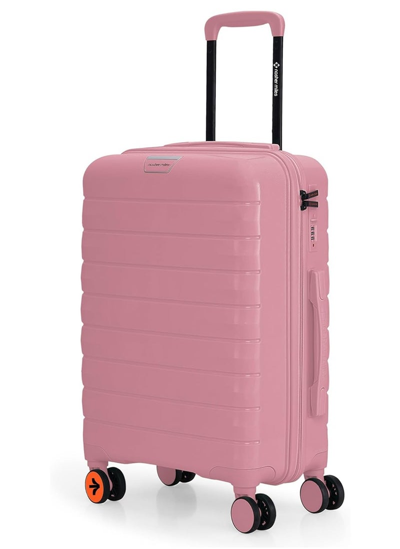 nasher miles Nasher Miles Vienna Hard-Sided Polypropylene Cabin Luggage Pink 20 inch |55 Trolley Bag  - Image 1