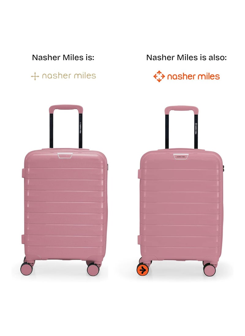 nasher miles Nasher Miles Vienna Hard-Sided Polypropylene Cabin Luggage Pink 20 inch |55 Trolley Bag  - Image 2