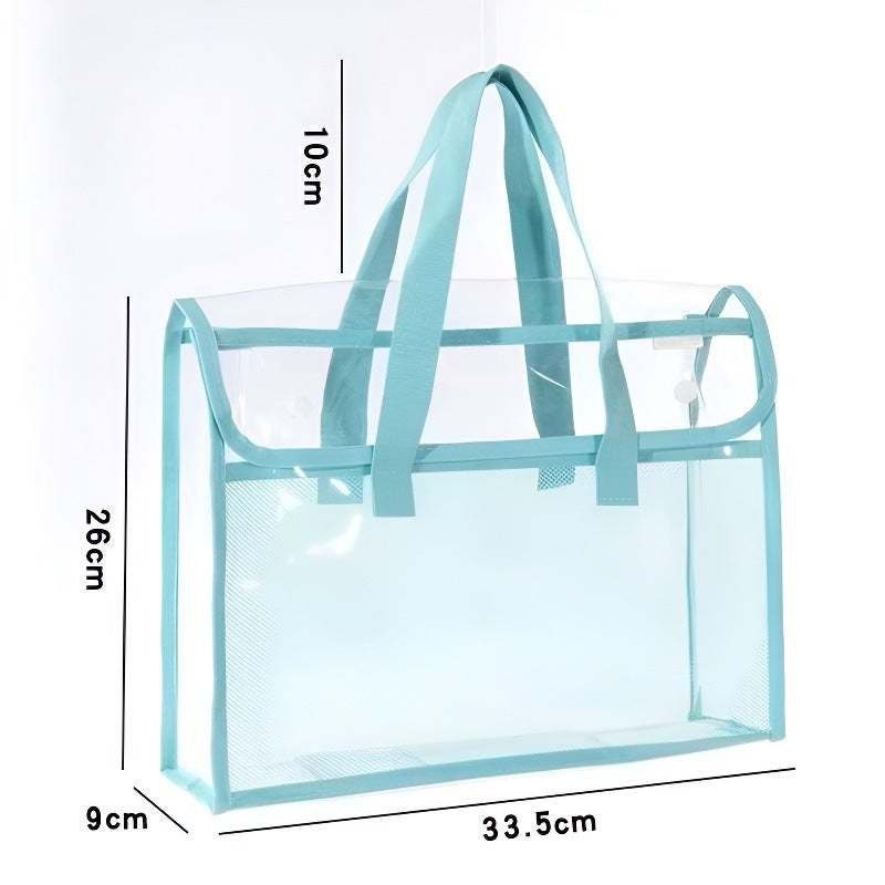 Manufacturer Large-Capacity Portable Tutoring Bag Primary School Student Subject Bag Test Paper Storage Bag Pvc Transparent Book Bag - Image 5