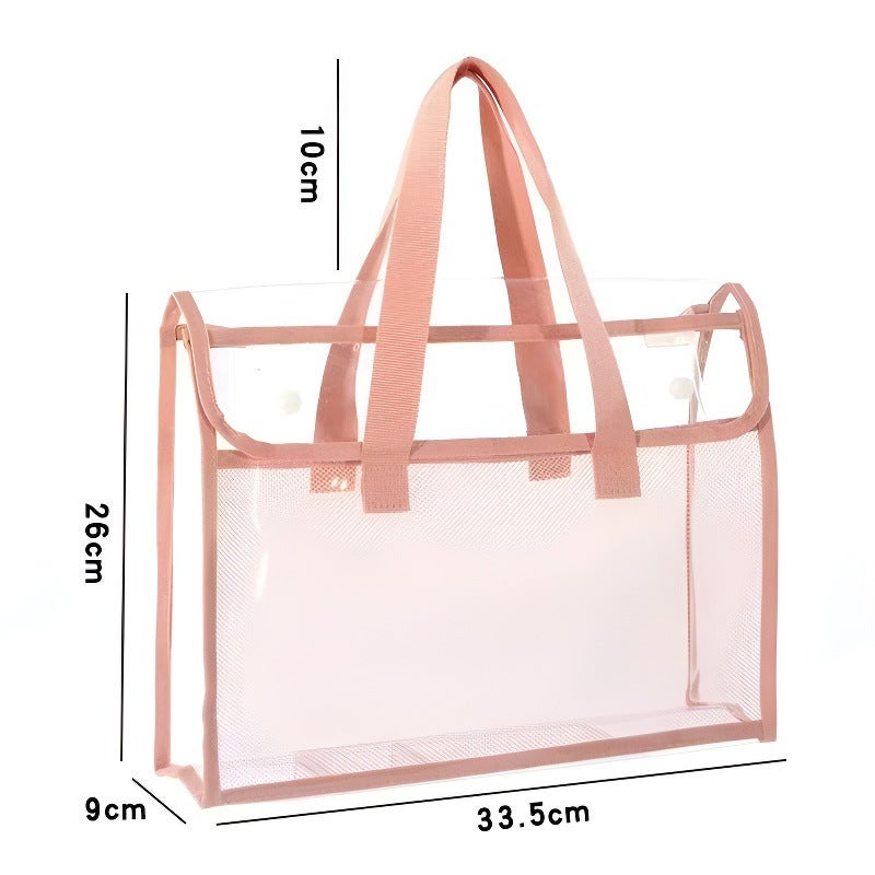 Manufacturer Large-Capacity Portable Tutoring Bag Primary School Student Subject Bag Test Paper Storage Bag Pvc Transparent Book Bag - Image 1