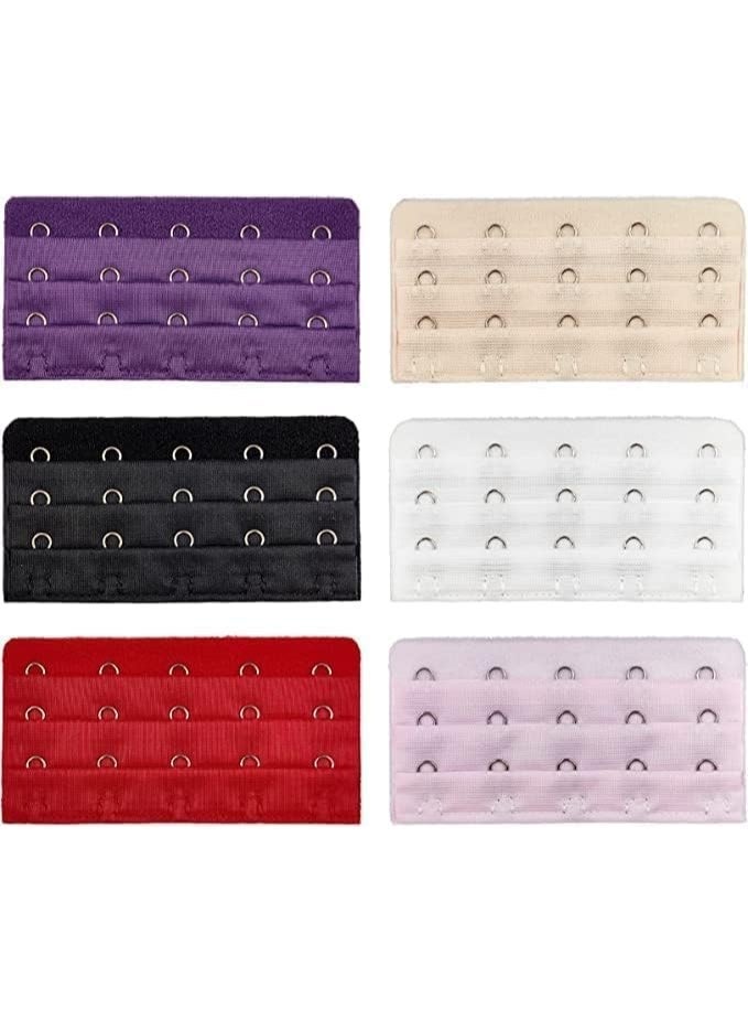 6 أجهزة كمبيوتر شخصية النساء حمالة الصدر Band Extenders السيدات قابلة للتعديل ناعمة ومريحة حمالة الصدر المرنة أو حمالة الصدر Clip Extender سهلة الإرفاق والاستخدام لطيف على الجلد لأم صديقات الفتيات ، حجم واحد - Image 1