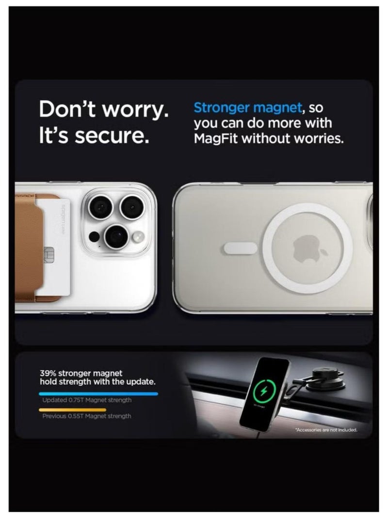 Spigen Liquid Crystal MagFit for iPhone 16 PRO Case Cover with MagSafe (2024) - Crystal Clear - Image 3