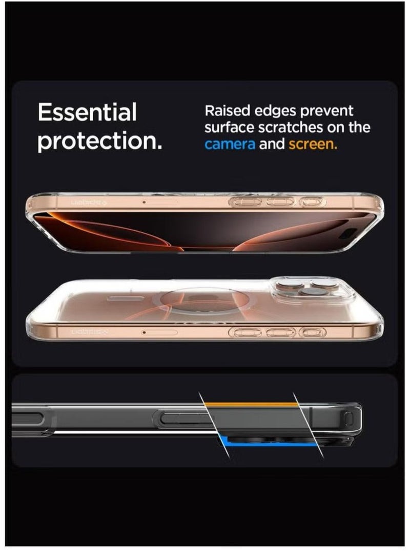 Spigen Liquid Crystal MagFit for iPhone 16 PRO Case Cover with MagSafe (2024) - Crystal Clear - Image 4