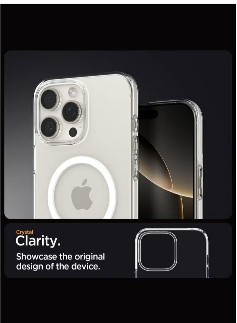 Spigen Liquid Crystal MagFit for iPhone 16 PRO Case Cover with MagSafe (2024) - Crystal Clear - Image 5