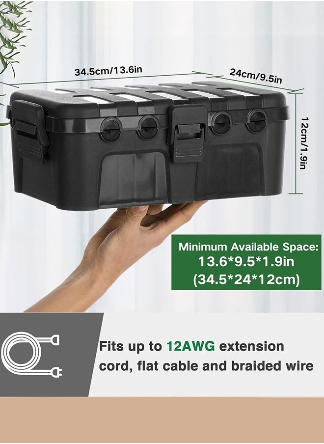 Garlo - Large Outdoor Electrical Box (34.5 * 24 * 12cm), Outdoor Outlet Covers Waterproof IP54 Extension Cord Cover Weatherproof, Protect Outlet, Plug, Socket, Timer, Power Strip, Holiday Light Decoration - Image 1