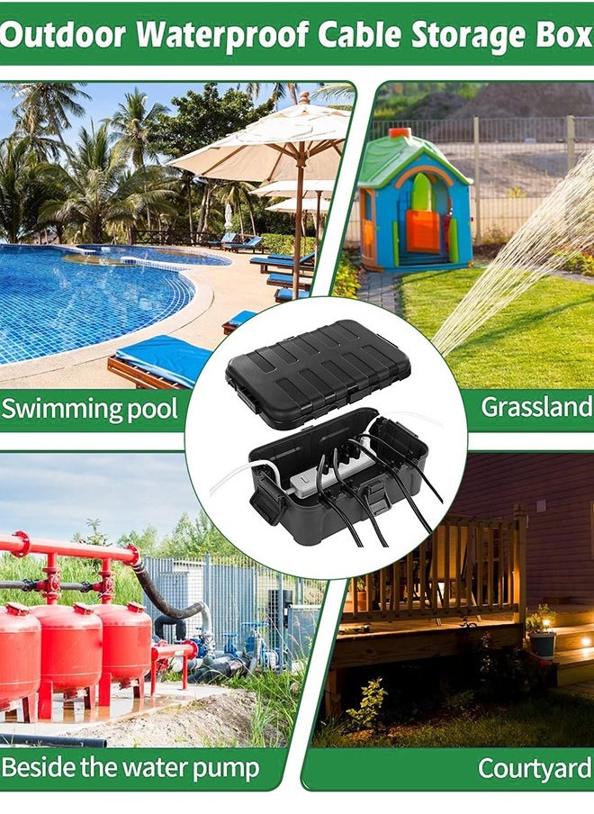 Garlo - Large Outdoor Electrical Box (34.5 * 24 * 12cm), Outdoor Outlet Covers Waterproof IP54 Extension Cord Cover Weatherproof, Protect Outlet, Plug, Socket, Timer, Power Strip, Holiday Light Decoration - Image 1
