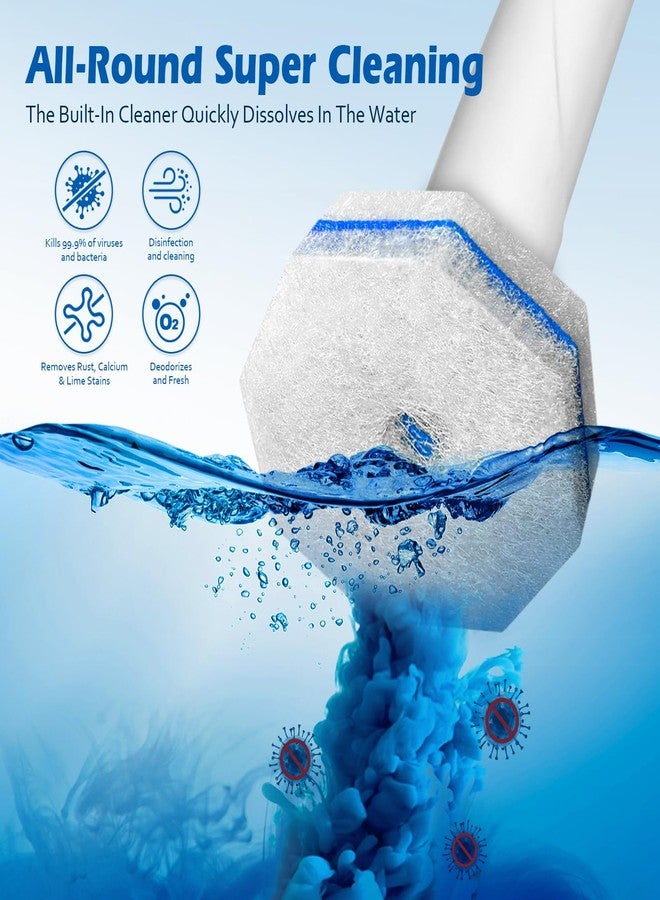 FRESHSOLO 50 Count Disposable Toilet Wand Refills for Clorox, Upgraded Replacement Brush Heads Compatible With Most Toilet Wand Refill System - 5X Cleaning Power Toilets Bowl Cleaner with Exclusive Formula - Image 2