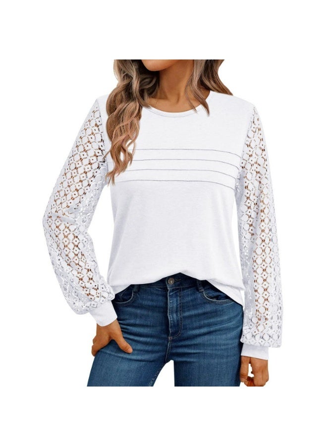 general AUTOMET Women's Long Sleeve Tops Dressy Casual Shirts 2025-2026 Fall Outfits Lace Business Blouses Cute T-Shirts Work Clothes - Image 1