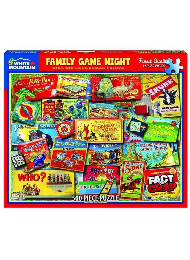 WHITE MOUNTAIN Puzzles Family Game Night 500 Piece Jigsaw Puzzle - Image 3