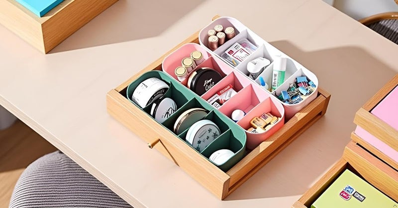 Leawall Plastic drawers organisers Closet Storage Dividers for Underwear, Socks, Bras, Ties, Undergarments, Scarves Socks Tray storage box and organiser storage box wardrobe organiser 5 Grid(6 Pcs) - Image 2