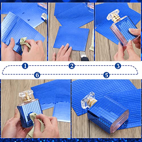 Romooa Self-Adhesive Disco Mirror Tiles Mosaic Tiles for DIY Craft Projects, 5 x 5 mm(Blue,7200 Pieces) - Image 4