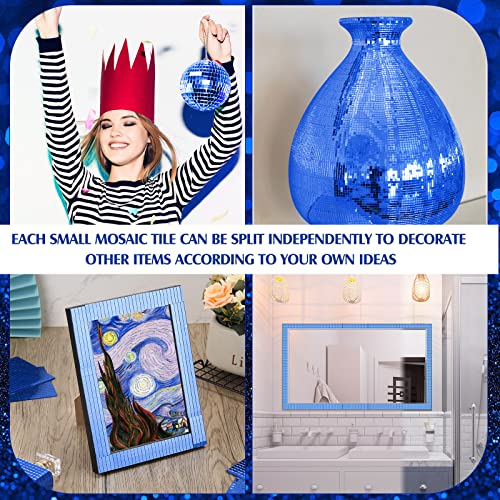 Romooa Self-Adhesive Disco Mirror Tiles Mosaic Tiles for DIY Craft Projects, 5 x 5 mm(Blue,7200 Pieces) - Image 5