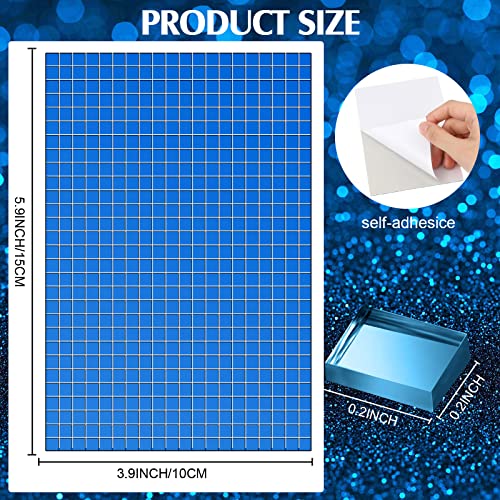 Romooa Self-Adhesive Disco Mirror Tiles Mosaic Tiles for DIY Craft Projects, 5 x 5 mm(Blue,7200 Pieces) - Image 2