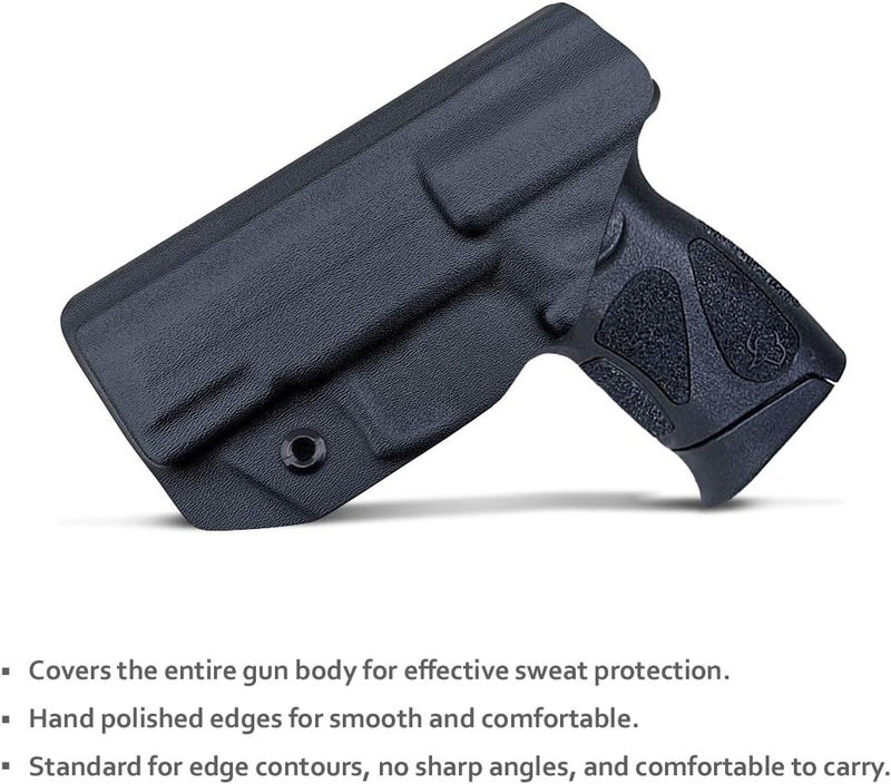 POLE.CRAFT Taurus G3C G2C Holster IWB Kydex Holster Taurus G3C / G2C / G2S / PT111 / PT140 9mm/.40- Inside Waistband Concealed Carry - Image 3