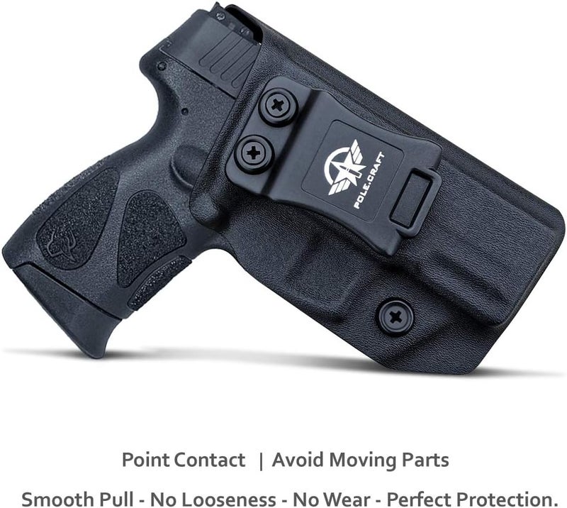 POLE.CRAFT Taurus G3C G2C Holster IWB Kydex Holster Taurus G3C / G2C / G2S / PT111 / PT140 9mm/.40- Inside Waistband Concealed Carry - Image 2