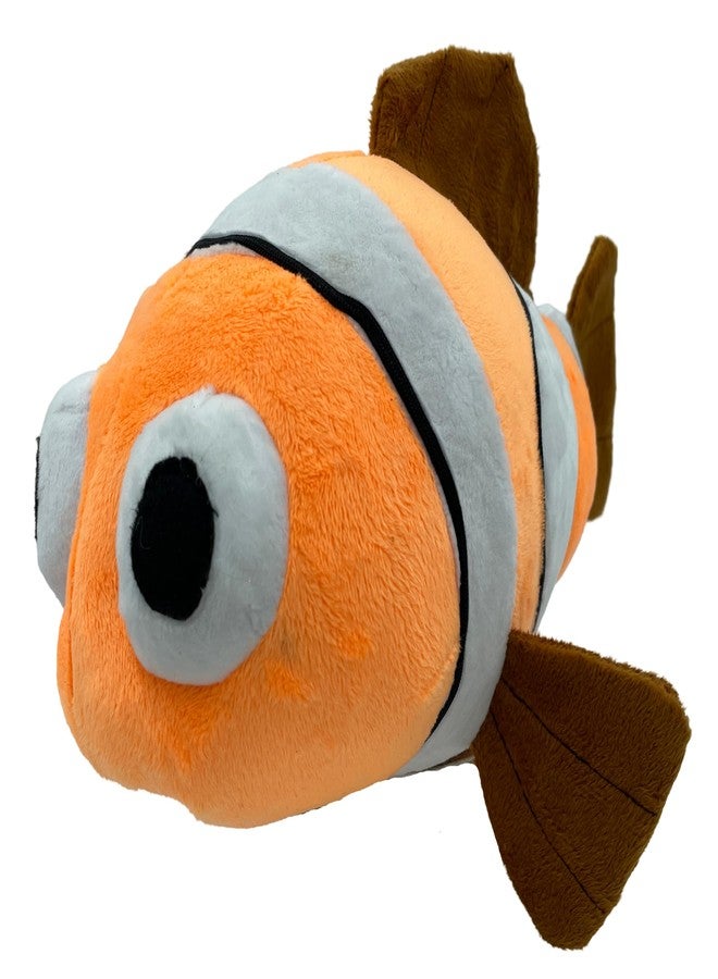 Tickles Nemo Fish Soft Stuffed Plush Sea Animal Toy for Kids Boys & Girls Birthday Gifts (Color: Orange & White Size: 35 cm) - Image 5