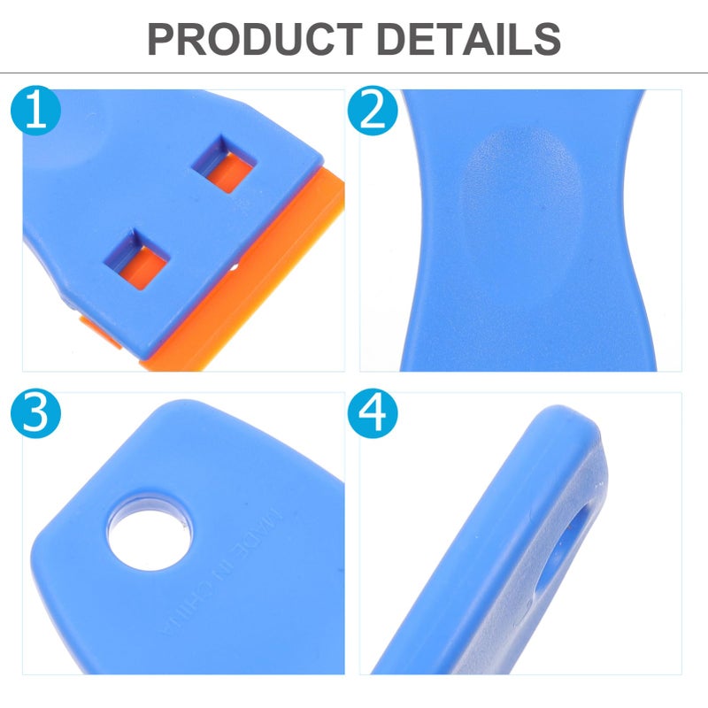 3 Pack Plastic Razor Scraper Tool Ergonomic Handle for Caulk Sticker Adhesive Removal Safe on Paint Glass Tile - Image 5