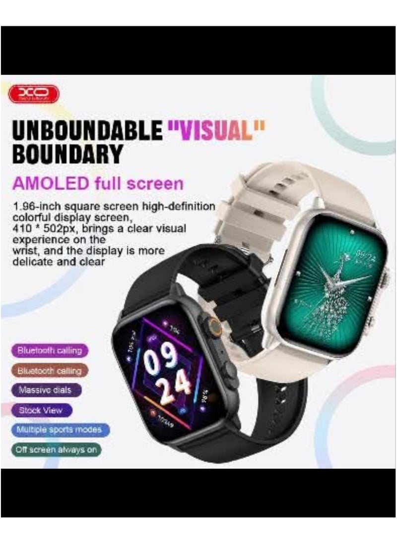 XO Smart Watch XO J9 AMOLED Smart Sports Watch 1.95” BT Call, Track, Heart Rate, IP68  - Image 2