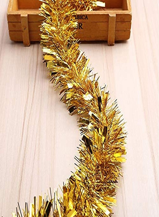 YYCRAFT Gold Metallic Twist Garland Christmas Garlands - 3 Inch x 10 Yards - Image 2
