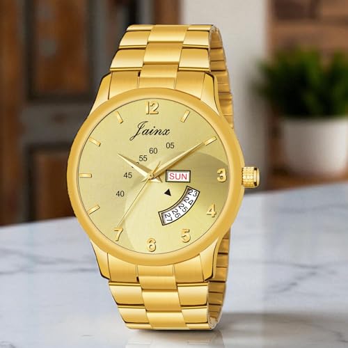 jainx Premium Golden Chain Analog Wrist Watch for Men - JM1131 - Image 2