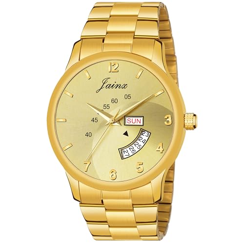 jainx Premium Golden Chain Analog Wrist Watch for Men - JM1131 - Image 1