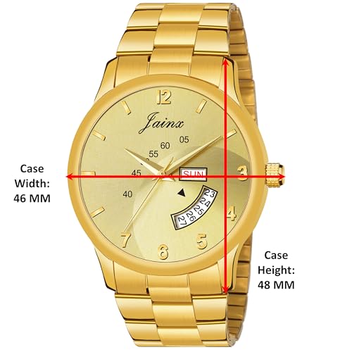 jainx Premium Golden Chain Analog Wrist Watch for Men - JM1131 - Image 4