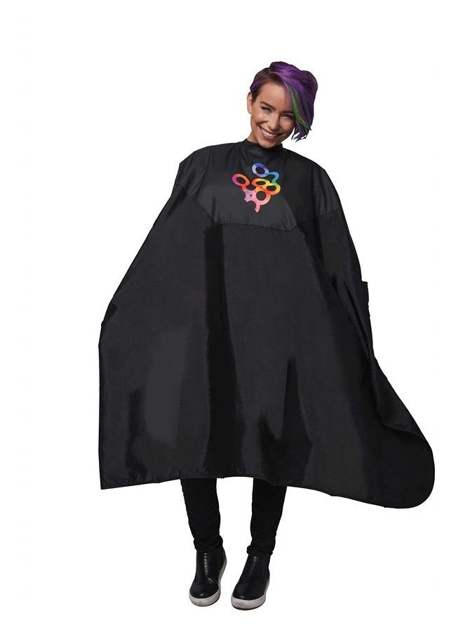 framar Color Cover Salon Cape – Hair Cape with Snap Closure and Rubberized Chest, Cosmetology Supplies and Hair Cutting Cape  - Image 1