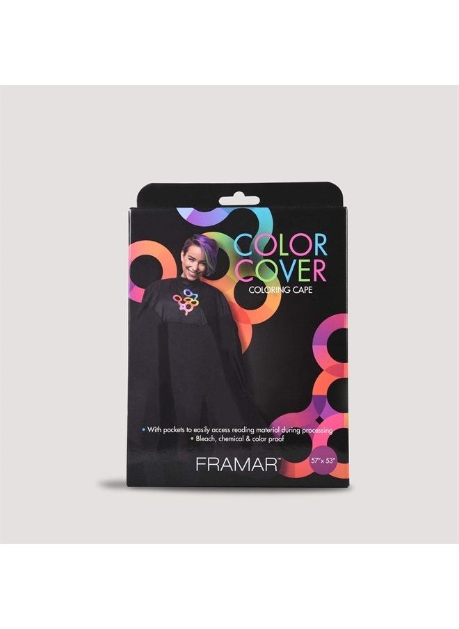 framar Color Cover Salon Cape – Hair Cape with Snap Closure and Rubberized Chest, Cosmetology Supplies and Hair Cutting Cape  - Image 2