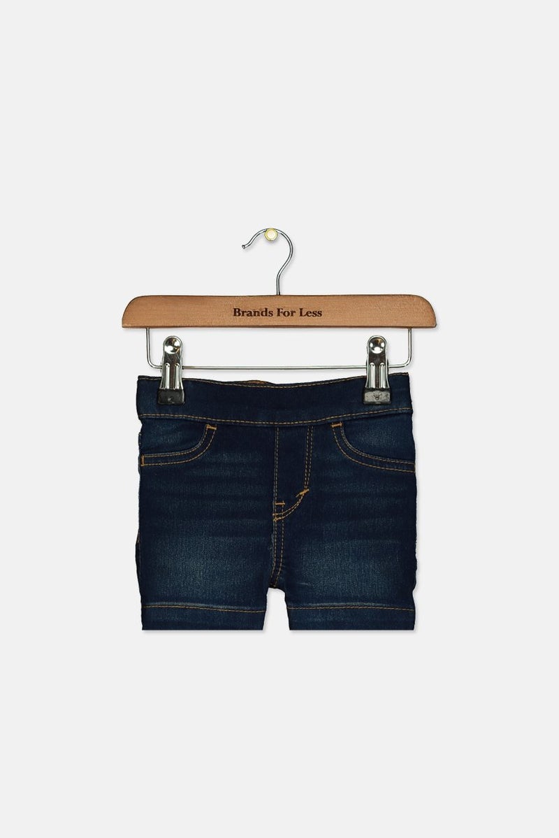 Levi's Toddler Girl Pull,On Shorty Shorts, Navy  - Image 1