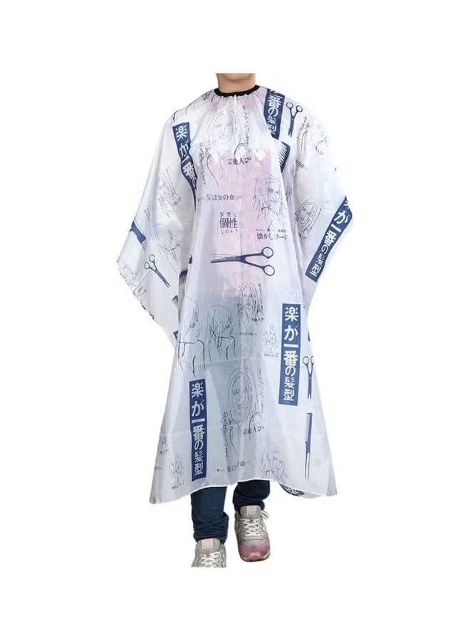 Ucanbe Waterproof Hairdressing Apron White/Blue - Image 4