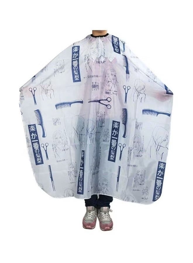 Ucanbe Waterproof Hairdressing Apron White/Blue - Image 3