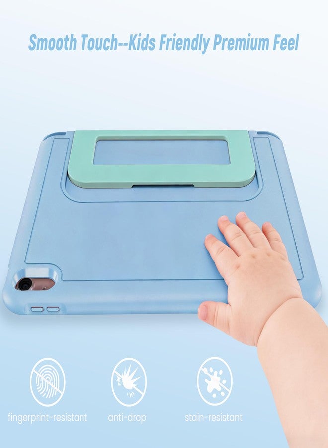 INFILAND Kids Case for iPad A16 11 Inch 2025 (11th Gen), iPad 10th Generation (10.9 Inch 2022), Durable Soft Shockproof Stand Protective Cover with Pencil Holder/Handle (Blue) - Image 5