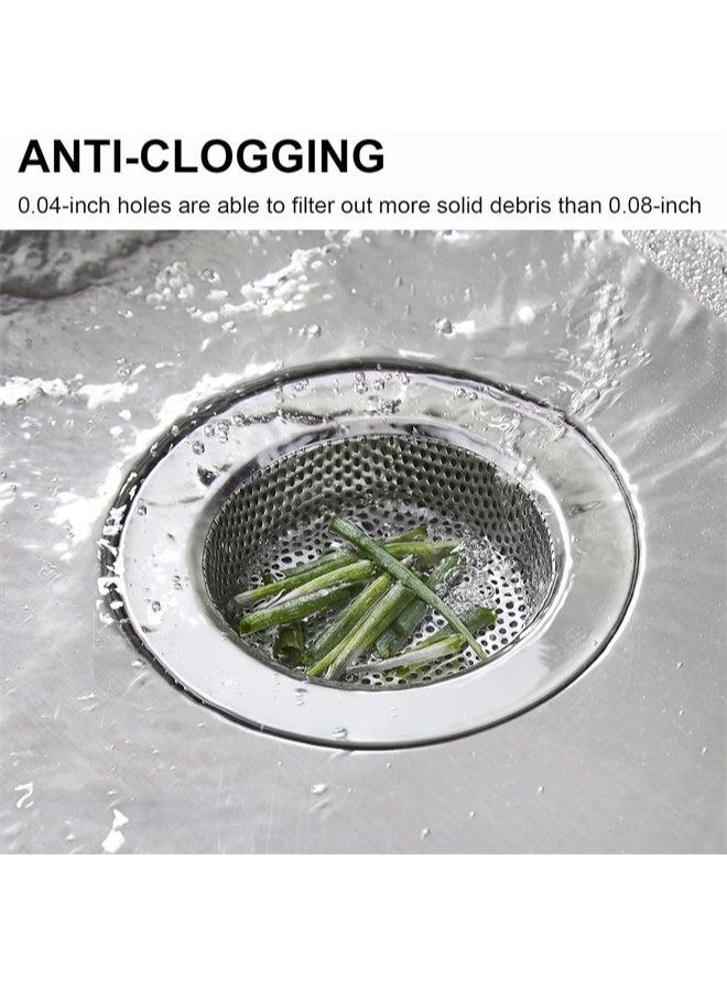 HOMESTAR 2 Pack Kitchen Sink Strainer Stainless Steel, for Kitchen Sinks with Large Wide Rim - Image 4