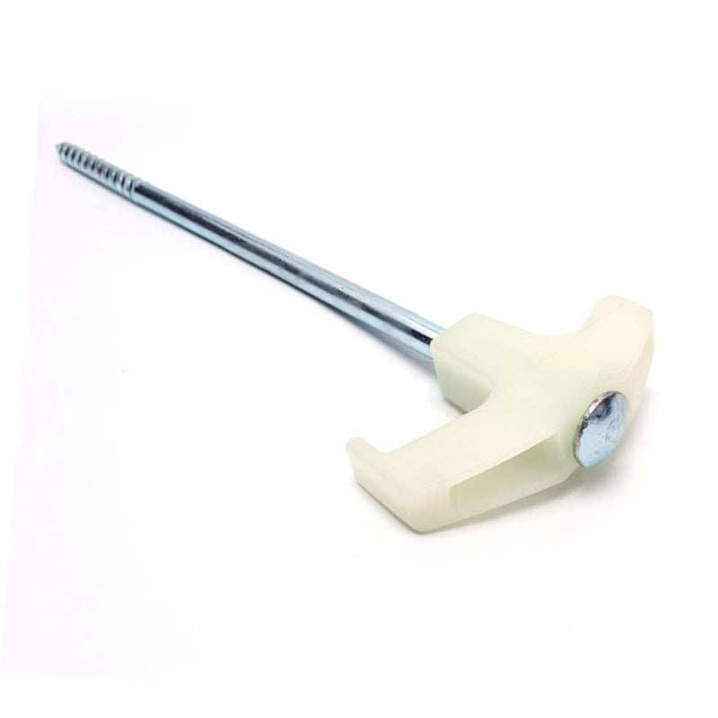 25cm White Steel Spiral Tent Pegs 16pcs Set with Plastic Handle for Camping Awning Snow Mud Ground Anchoring - Image 4