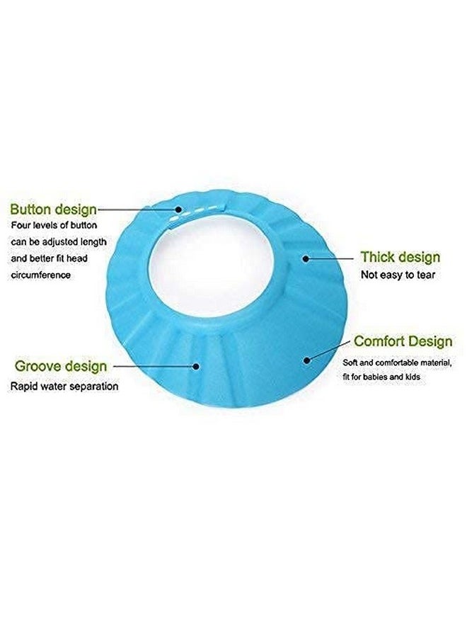 Generic Soft Adjustable Visor Hat Safe Shampoo Shower Bathing Protection Bath Cap for Toddler, Baby, Kids, Children (Multi Color)  - Image 3