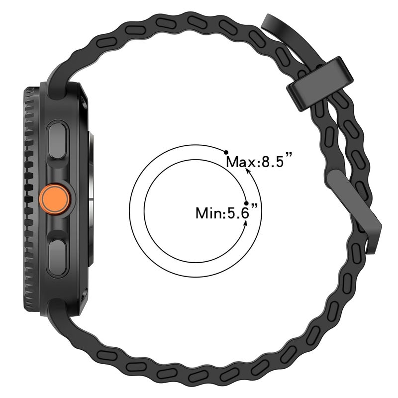 Zapper Silicone Sports Strap Compatible with Samsung Galaxy Watch 8 & Watch 8 Classic – Breathable Soft Replacement Wristband for Men & Women 40mm 44mm 46mm Large Size [WATCH NOT INCLUDED] - Image 5