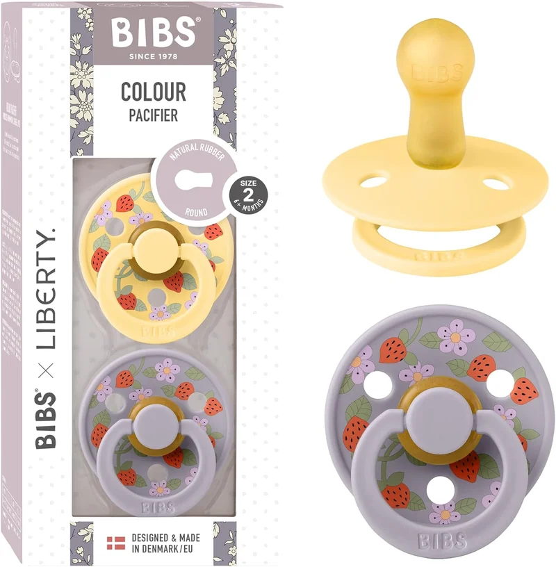 BIBS BIBS Round Nipple Pacifier X Liberty 2 Pack