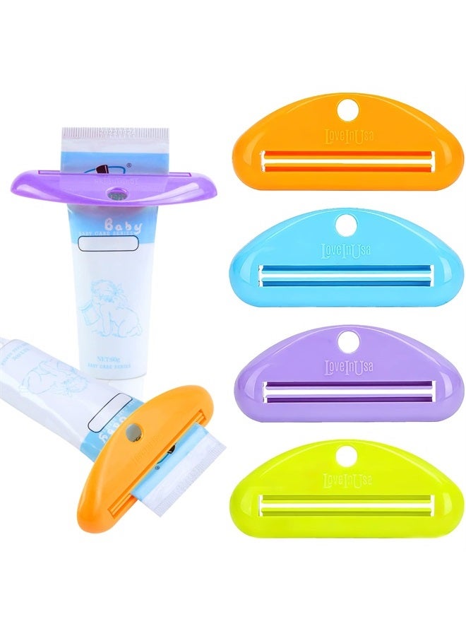 LoveInUSA LoveInUsa Toothpaste Tube Squeezer Dispenser, Hanging Toothpaste Clips Holder Rolling Holder Squeezer 4 Pack - Image 1