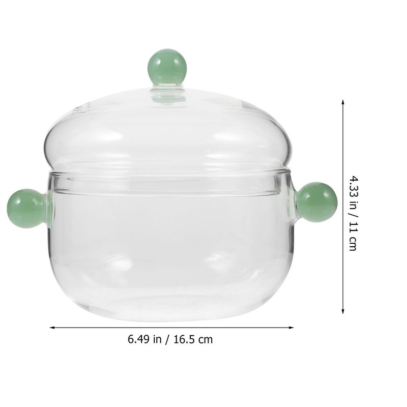 Borosilicate Glass Saucepan with Handles 2 5L Heat Resistant Cooking Pot - Image 3