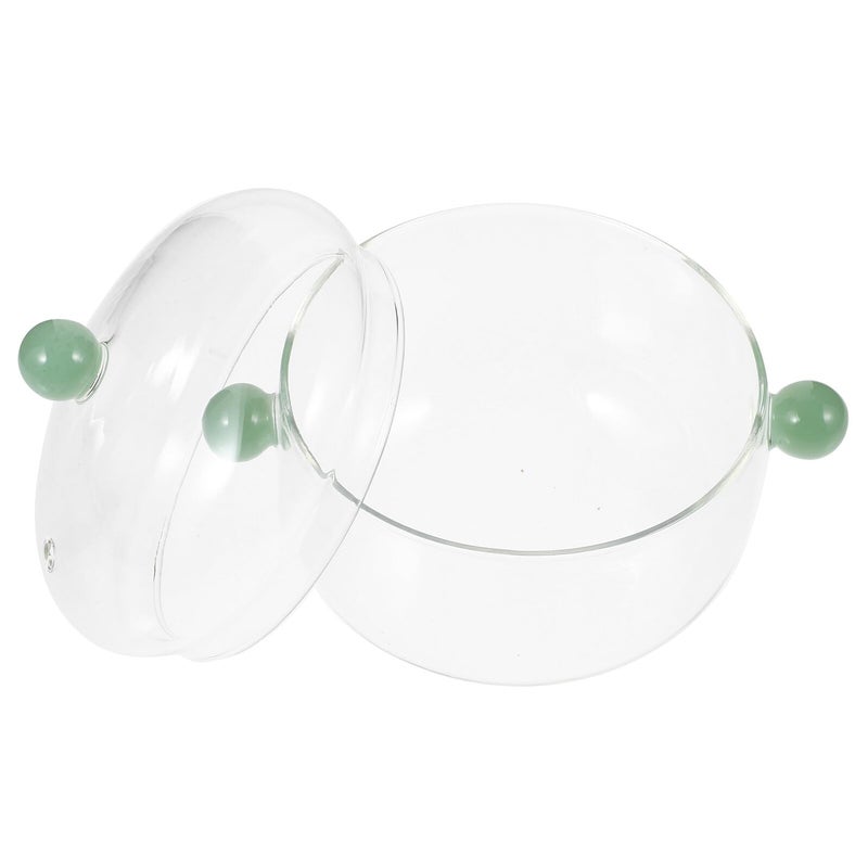 Borosilicate Glass Saucepan with Handles 2 5L Heat Resistant Cooking Pot - Image 2