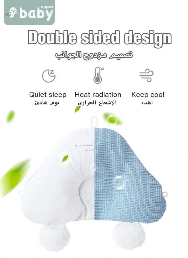 SuperBaby Baby Nursery Sleeping Pillow For Newborn, Baby Shaping Pillow With 2 Anti-Startle Sides, Soft Cotton Anti Rollover Pillow for Boys and Girls, Kids Infants Superhigh Quality - Image 4