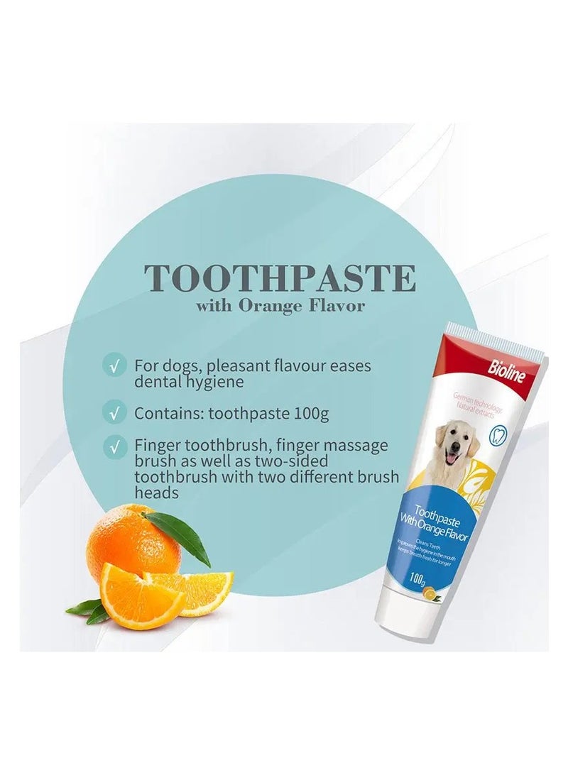 بايولاين مجموعة العناية بالأسنان من بيولاين [الوزن - 100 جرام، النكهة - برتقالي] - Image 2