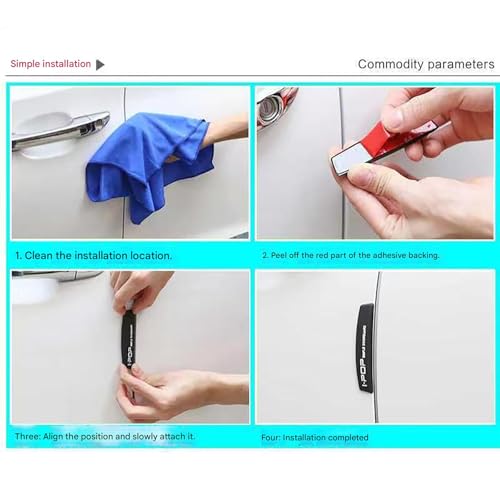 YUISI Car Door Edge Guard - Soft Silicone Durable, Shock-Absorbent Accessories, Sleek & Stylish Car Door Protector, Material for Enhanced Bumper Protection (Black) - Image 4