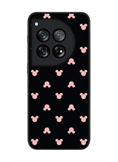 Rugged Black edge case for OnePlus 12R / OnePlus Ace 3 5G, Slim fit Soft Case Flexible Rubber Edges Anti Drop TPU Gel Thin Cover -  Mickey Print