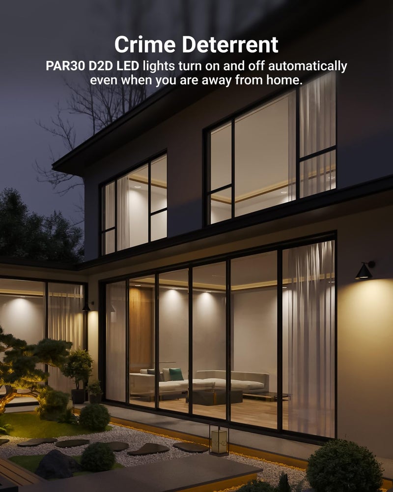 Sunco Lighting Sunco 4 Pack PAR30 LED Dusk to Dawn Light Bulbs, 850 Lumens, 11W, 5000K Daylight, Non-Dimmable, E26, Wet Rated Outdoor Flood Light Bulb with Photocell Sensor, for Porch, Patio, Backyard, UL - Image 4