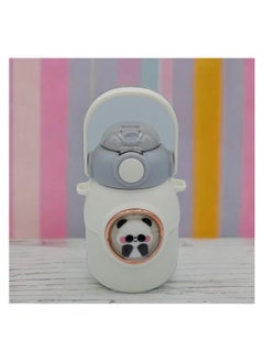 Generic Cute Thermos Water Bottle with Straw Cute 700 ML Vacuum Insulated Bottles Cartoon Panda Kitty Bear Fox 3D Leakproof Stainless Steel for Boys Girls  - Image 1