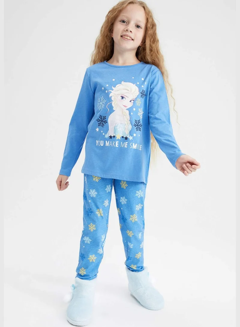 ديفاكتو 2 Pack Girl Frozen Licenced Long Sleeve Knitted Pyjamas