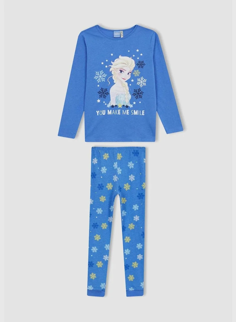 ديفاكتو 2 Pack Girl Frozen Licenced Long Sleeve Knitted Pyjamas